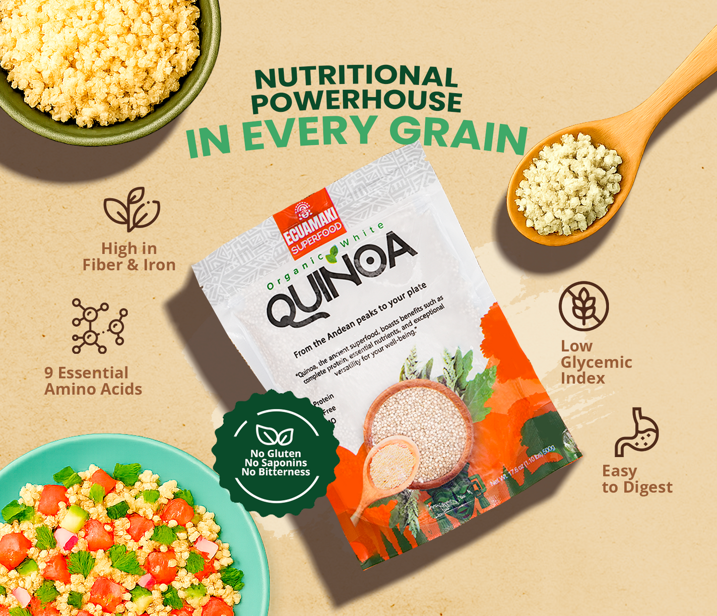 100% Organic Quinoa White