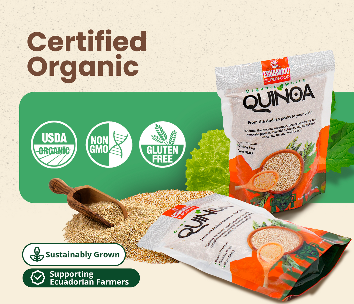 100% Organic Quinoa White